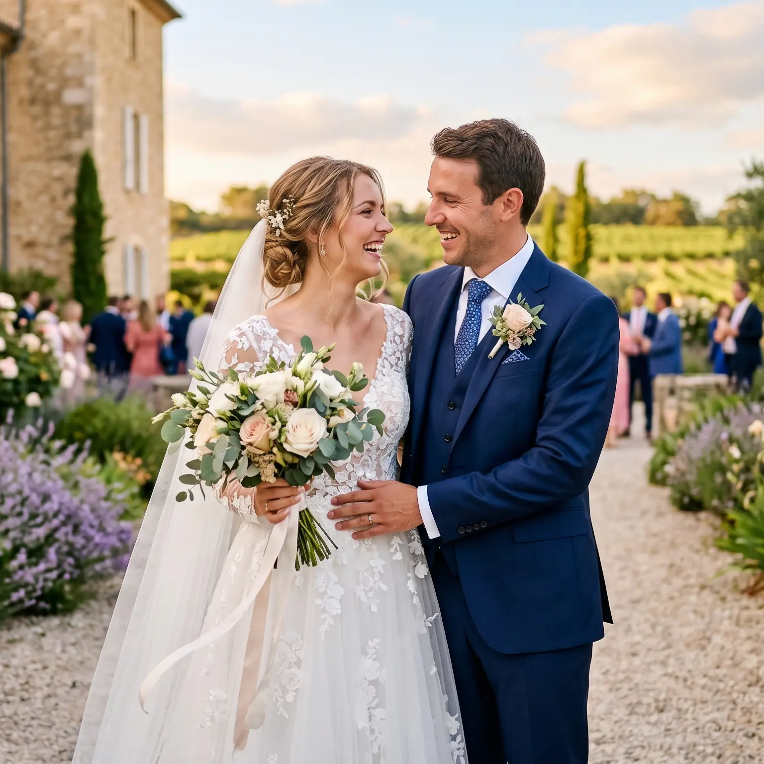 Photo de Sophie et Thomas, jeunes mariés.